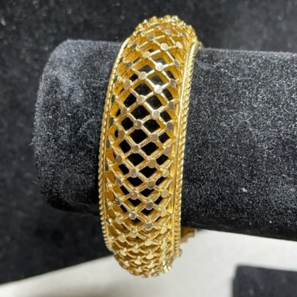 Marcel Boucher Gilded Gold Trellis Bracelet 1950's in Perfect Condition - Picture 1 of 14